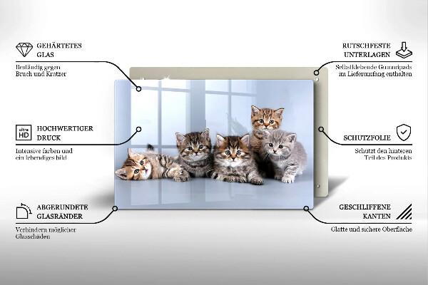 Deska do kuchni Słodkie małe kotki