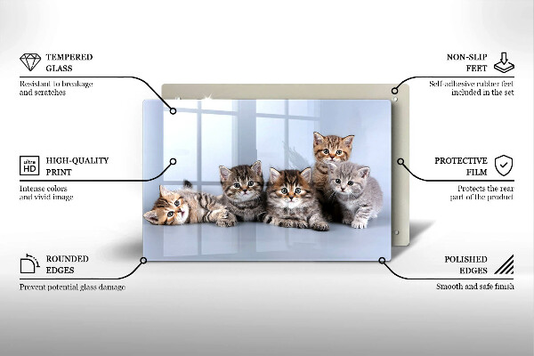 Deska do kuchni Słodkie małe kotki