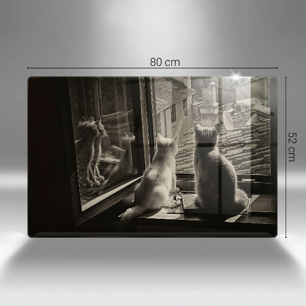 Deska do kuchni Koty miasto i okno