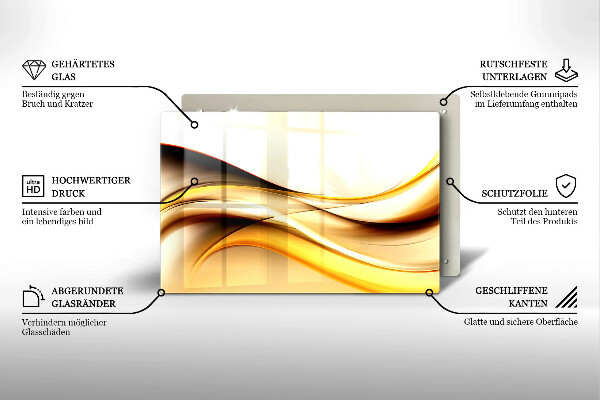 Deska do kuchni Abstrakcja dym linie