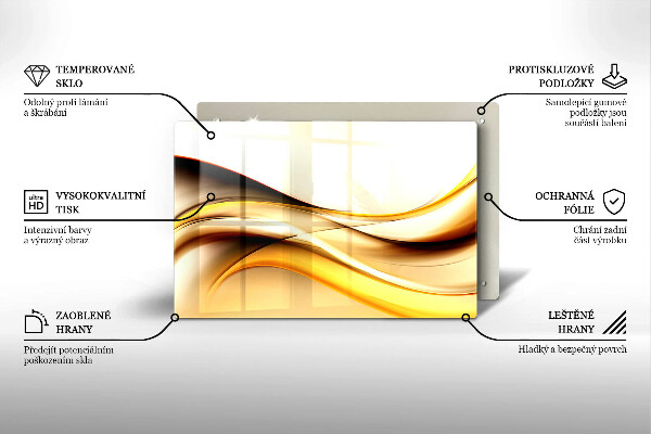 Deska do kuchni Abstrakcja dym linie