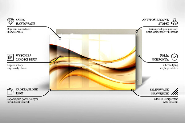 Deska do kuchni Abstrakcja dym linie