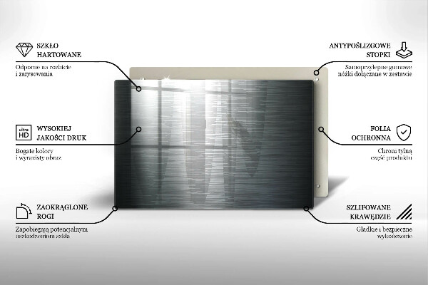 Deska do kuchni Tekstura metal