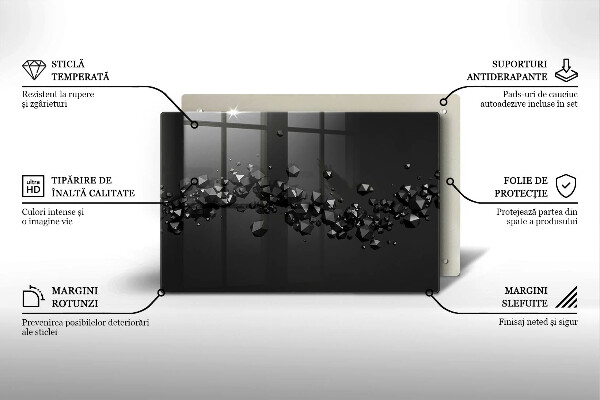 Deska do kuchni Kształty 3D abstrakcja
