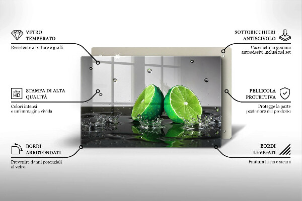 Deska do kuchni Soczyste limonki i woda
