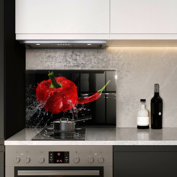 Deska do kuchni Czerwone papryki w wodzie