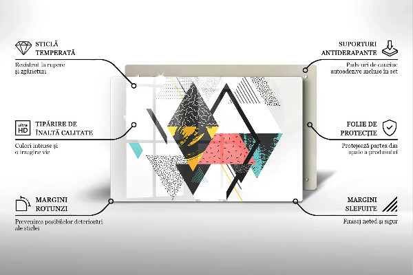 Deska do kuchni Abstrakcja trójkąty