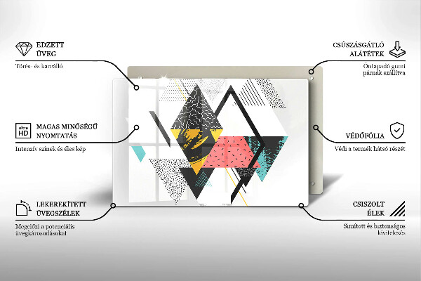 Deska do kuchni Abstrakcja trójkąty