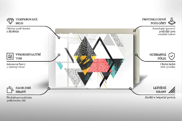 Deska do kuchni Abstrakcja trójkąty