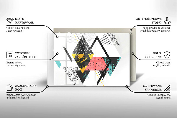 Deska do kuchni Abstrakcja trójkąty