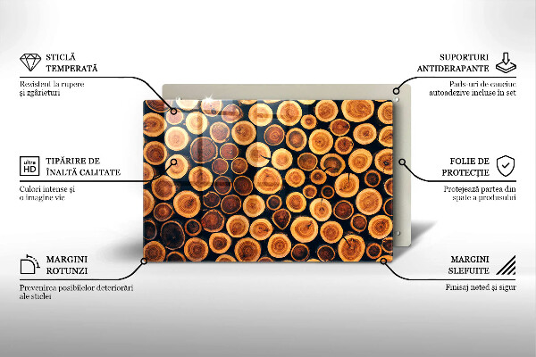 Deska do kuchni Drewniane pieńki drzew