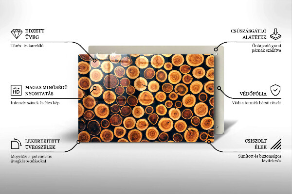 Deska do kuchni Drewniane pieńki drzew