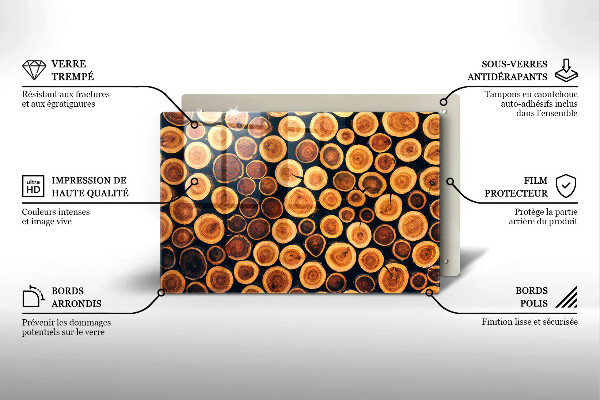 Deska do kuchni Drewniane pieńki drzew