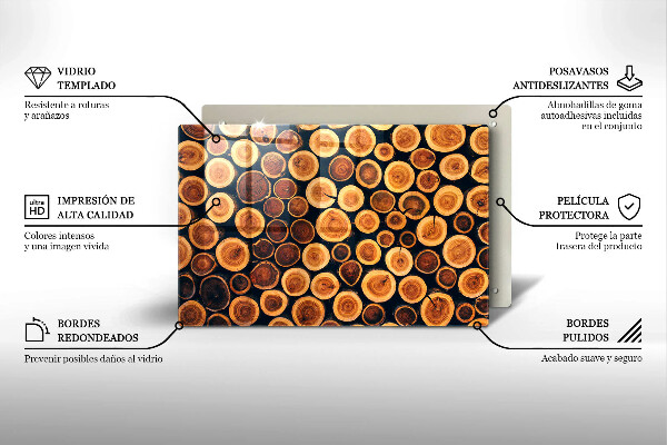 Deska do kuchni Drewniane pieńki drzew