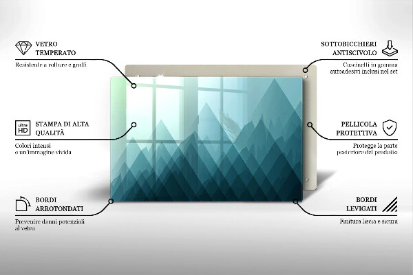 Deska do kuchni Abstrakcyjne góry