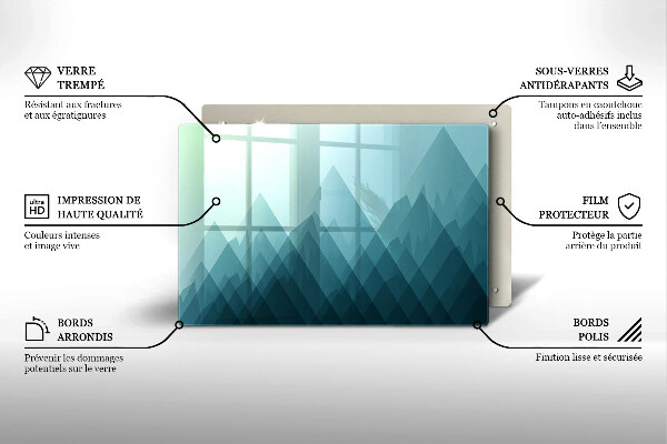 Deska do kuchni Abstrakcyjne góry
