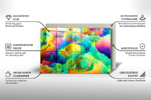 Deska do kuchni Barwna abstrakcja