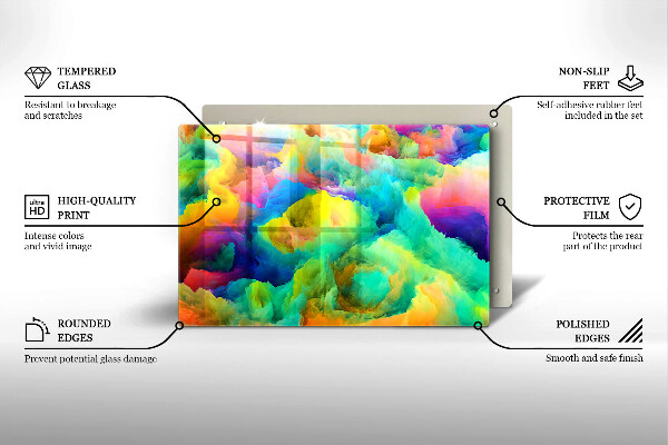 Deska do kuchni Barwna abstrakcja