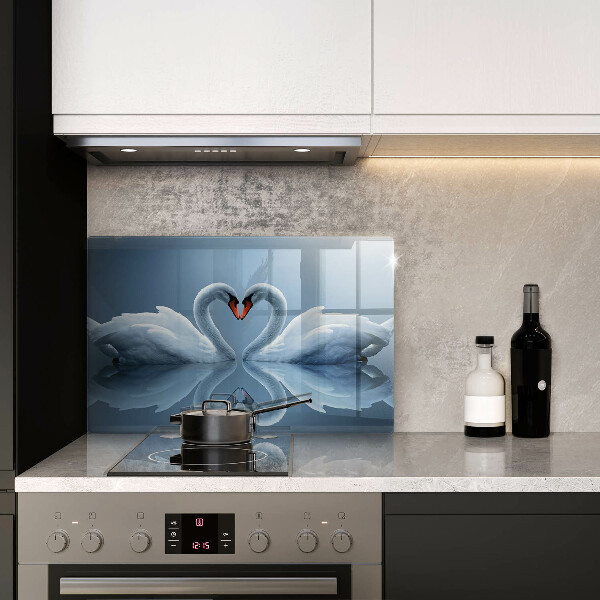 Deska do kuchni Dwa łabędzie serce