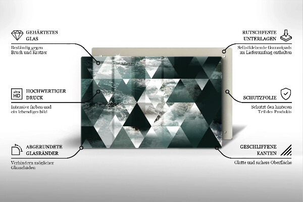 Deska do kuchni Trójkąty i woda