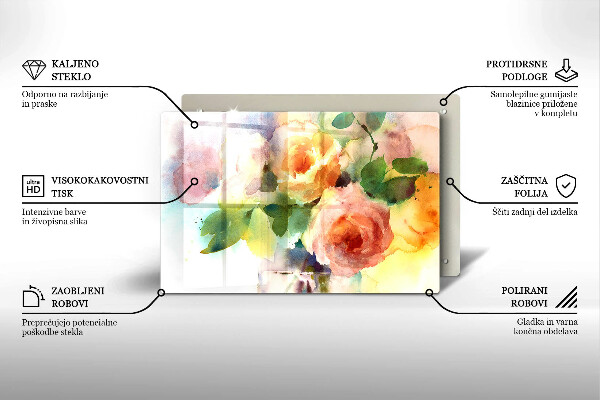 Deska do kuchni Malowane kwiaty