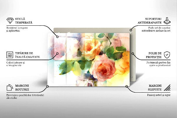 Deska do kuchni Malowane kwiaty