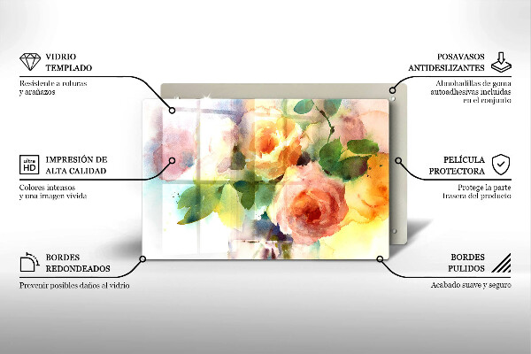 Deska do kuchni Malowane kwiaty