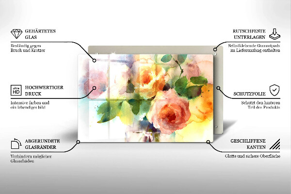 Deska do kuchni Malowane kwiaty