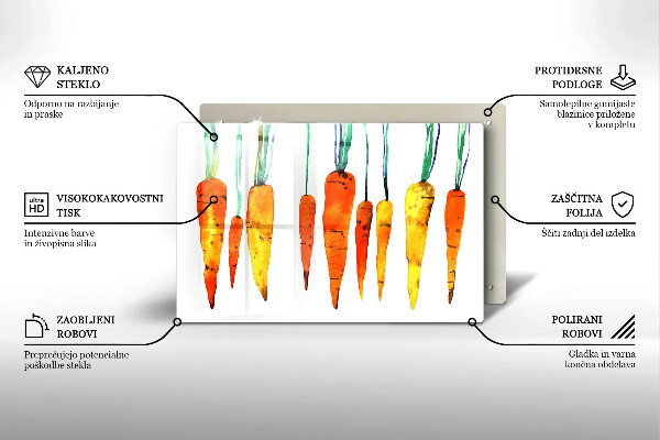 Deska do kuchni Ilustracja marchewki