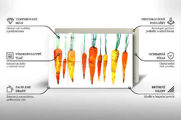 Deska do kuchni Ilustracja marchewki