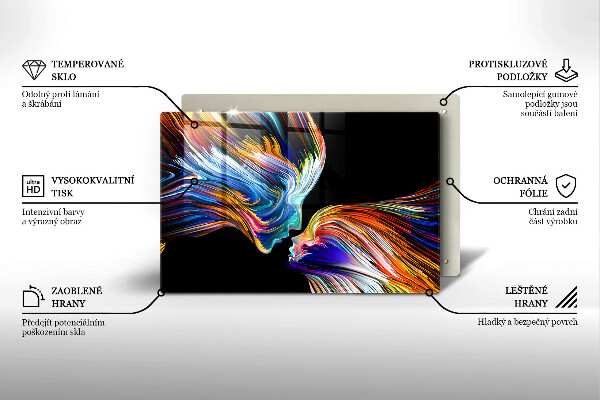 Deska do kuchni Abstrakcja pocałunek