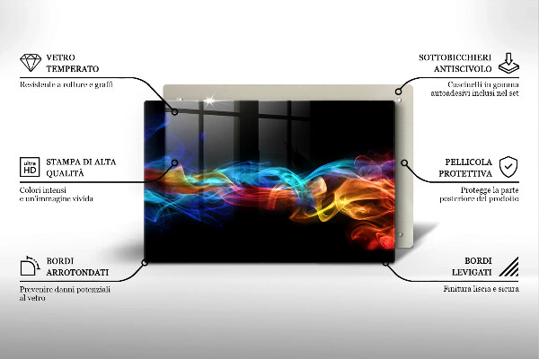 Deska do kuchni Kolorowy dym