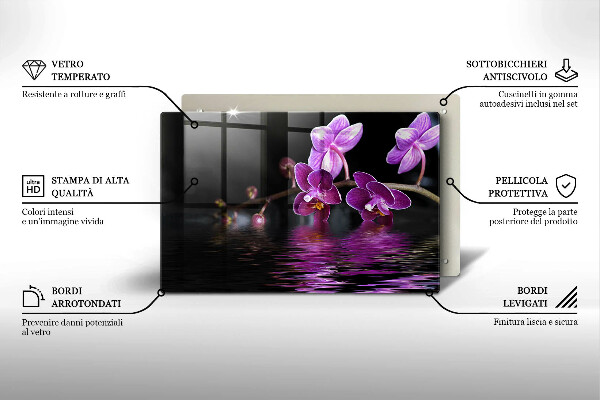 Deska do kuchni Orchidea woda zen