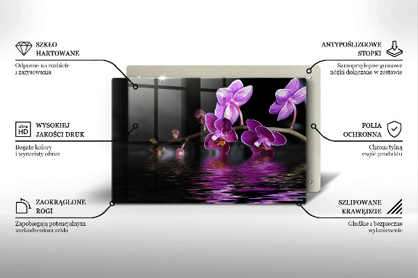 Deska do kuchni Orchidea woda zen