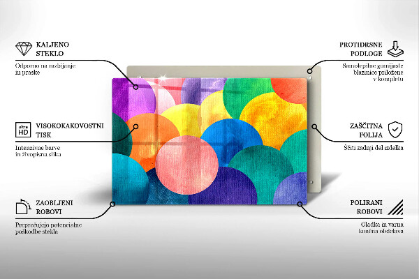 Deska do kuchni Barwne koła