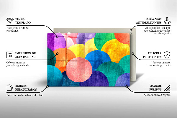 Deska do kuchni Barwne koła