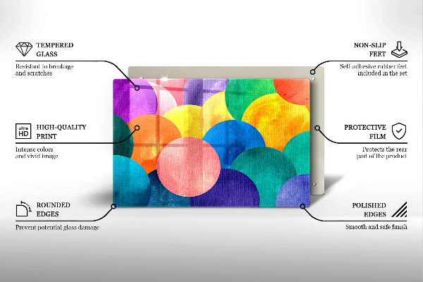 Deska do kuchni Barwne koła