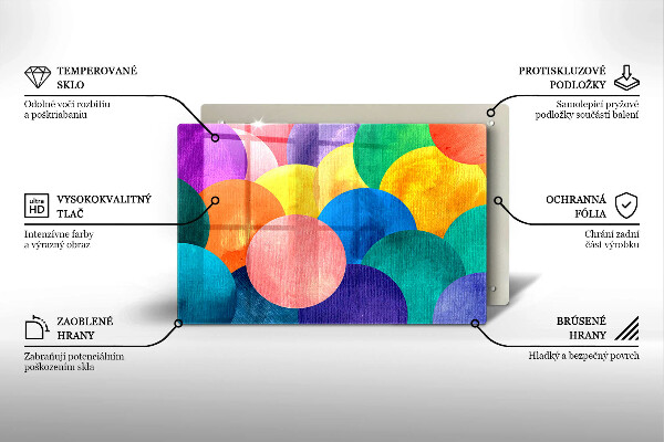 Deska do kuchni Barwne koła