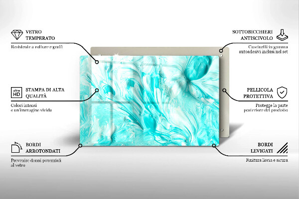 Deska do kuchni Farby abstrakcja