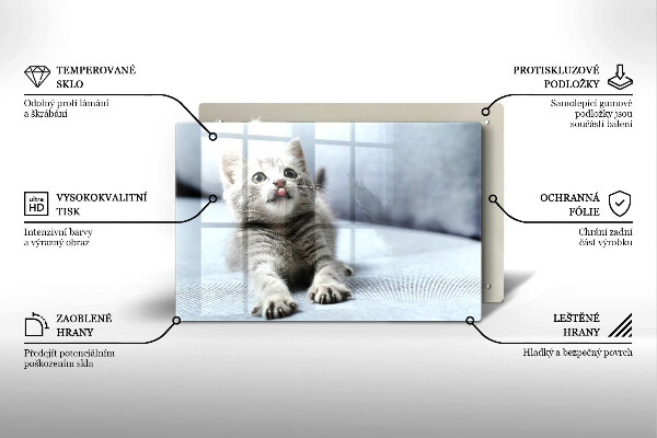 Deska do kuchni Mały uroczy kotek