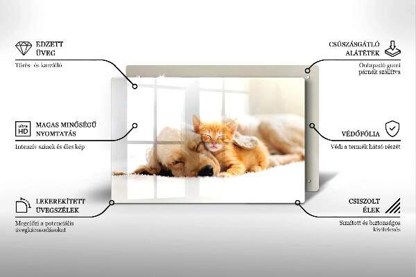 Deska do kuchni Zwierzęta pies i kot