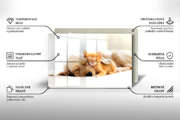 Deska do kuchni Zwierzęta pies i kot