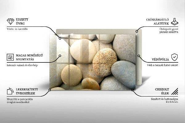 Deska do kuchni Wzór owalne kamienie