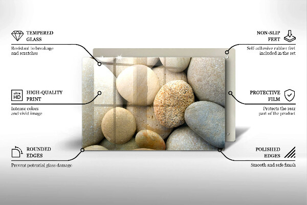 Deska do kuchni Wzór owalne kamienie