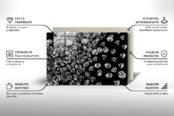 Deska do kuchni Brylanty diamenty