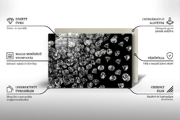 Deska do kuchni Brylanty diamenty