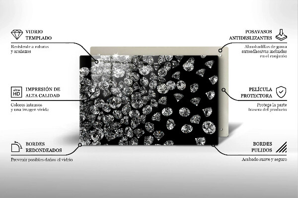 Deska do kuchni Brylanty diamenty