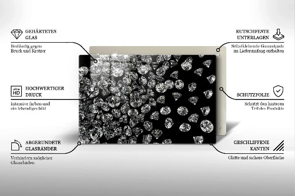 Deska do kuchni Brylanty diamenty