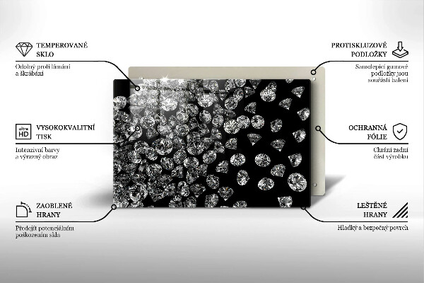 Deska do kuchni Brylanty diamenty