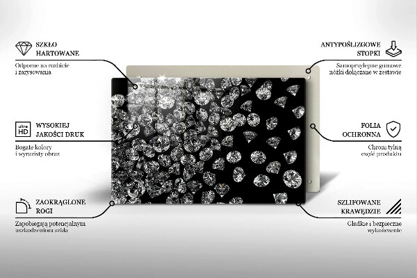 Deska do kuchni Brylanty diamenty